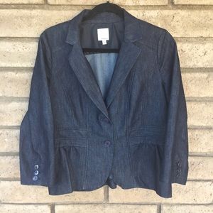 Halogen Stretch Denim Blazer